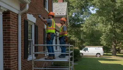 Pittsburgh, PA plumbers repairing a residential pipe leak for fast plumbing service
