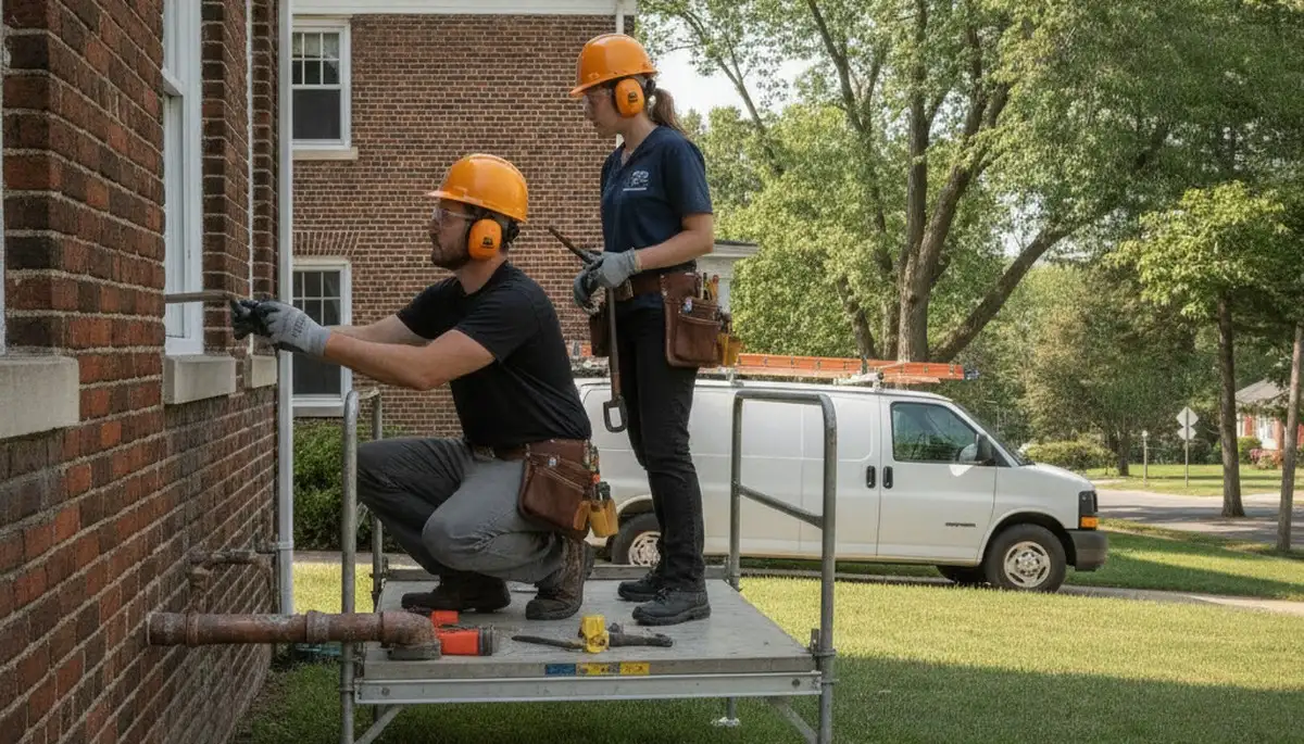 Plumber repairing a pipe in Pittsburgh, PA for reliable plumbing service