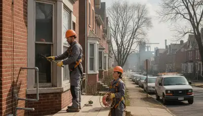 Plumber repairing pipes in Pittsburgh, PA for residential plumbing service