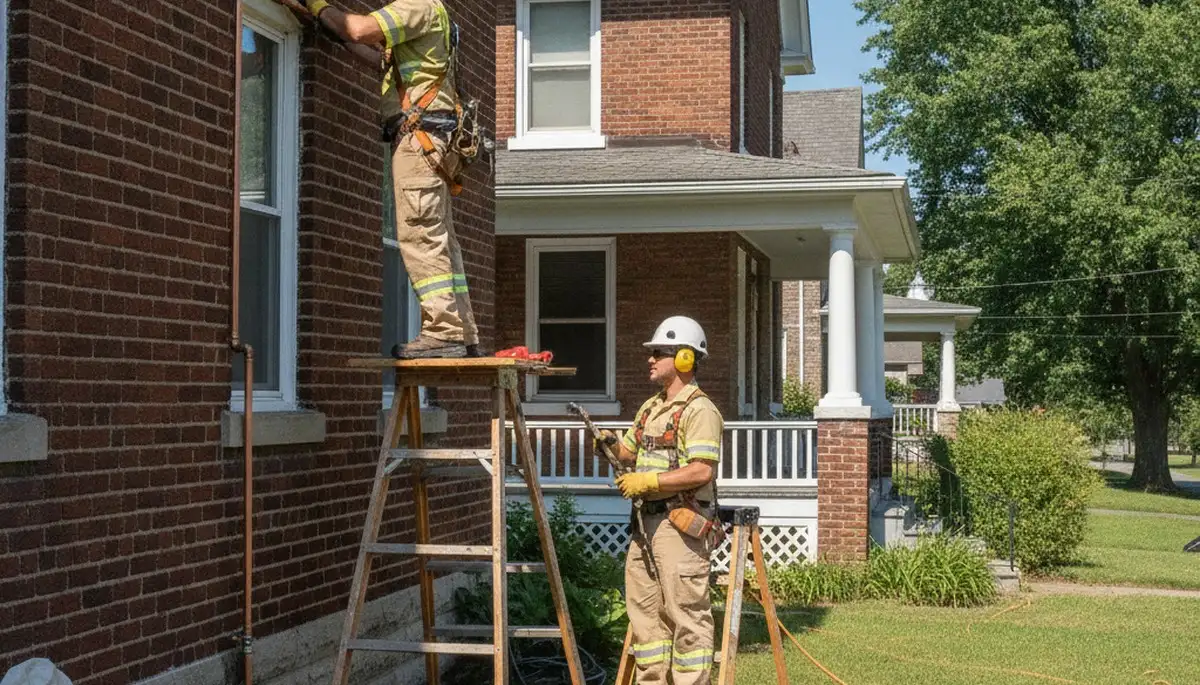 Plumber repairing a leaking pipe in Pittsburgh, PA for fast plumbing repair service