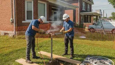 Professional plumbers repairing pipes in Pittsburgh, PA for reliable plumbing service