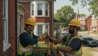 Plumber repairing pipe in Pittsburgh, PA for plumbing repair service