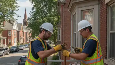 Professional plumber repairing a pipe in Pittsburgh, PA for residential plumbing service