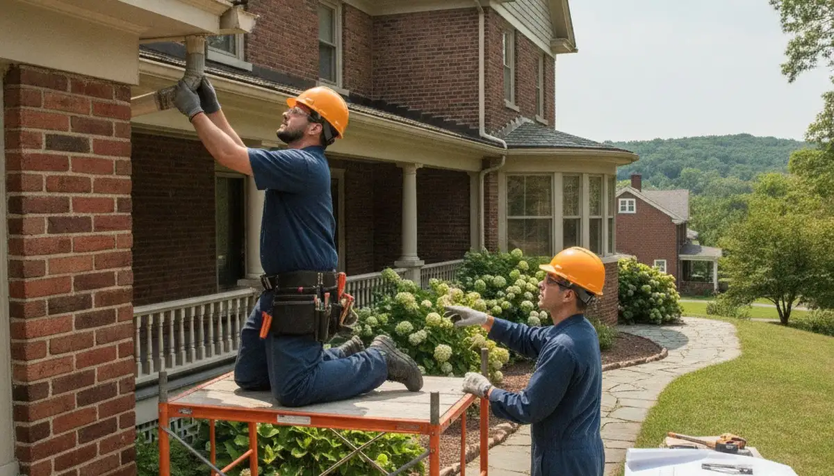 Plumber repairing pipes in Pittsburgh, PA for residential plumbing service