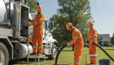 Pittsburgh, PA plumber providing septic pumping service for a local home