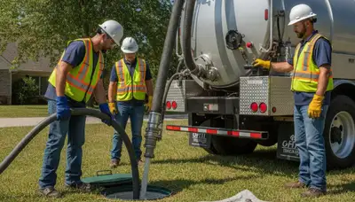 Septic pumping service by Pittsburgh, PA plumbers for reliable home plumbing maintenance