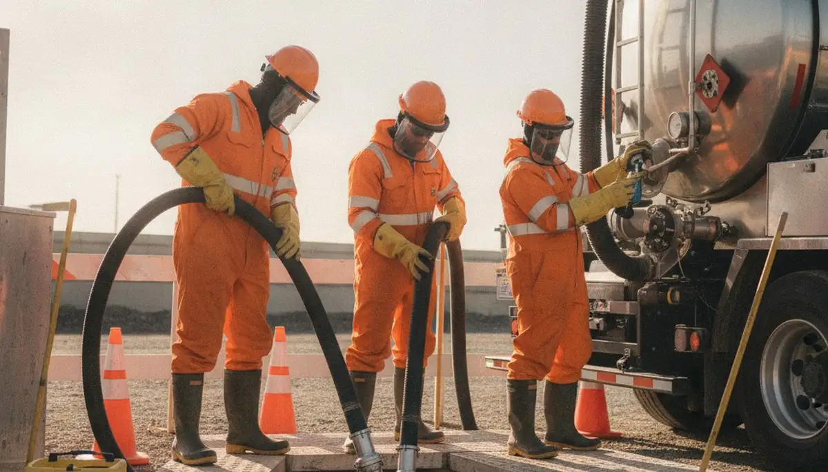 Pittsburgh, PA plumber providing septic tank cleaning service for a home inspection