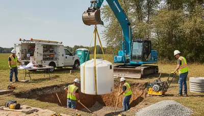 Septic tank installation for Pittsburgh, PA homes by On Call Plumbers