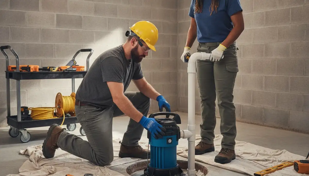 Sump pump installation in Pittsburgh, PA by On Call Plumbers to protect homes from flooding