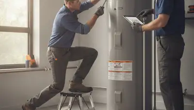 Pittsburgh plumber repairing a water heater for a local home service call